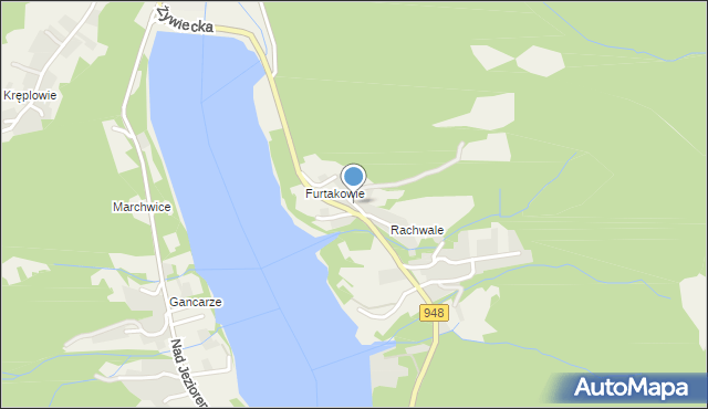Tresna, Leśna, mapa Tresna
