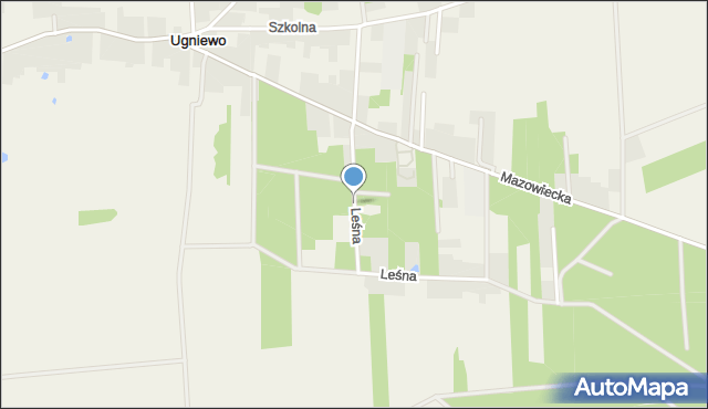 Ugniewo, Leśna, mapa Ugniewo