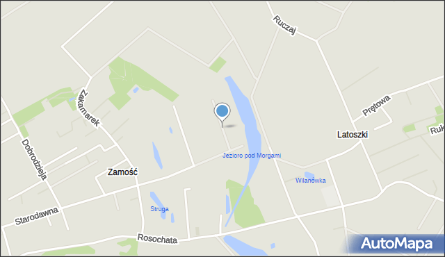 Warszawa, Łęgowa, mapa Warszawy