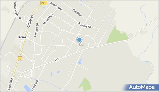 Więcbork, Leszka Czarnego, mapa Więcbork