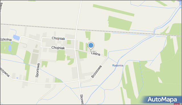 Wieniawa, Leśna, mapa Wieniawa