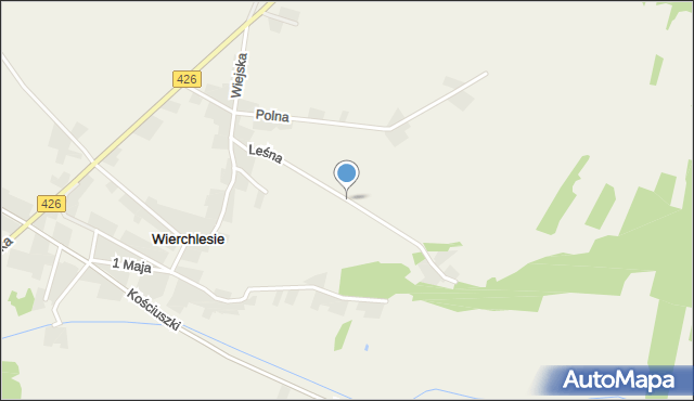 Wierchlesie, Leśna, mapa Wierchlesie