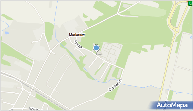 Wieruszów, Leśna, mapa Wieruszów