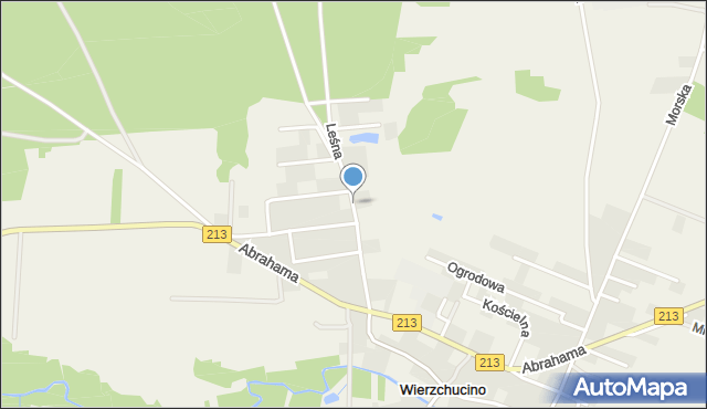 Wierzchucino, Leśna, mapa Wierzchucino