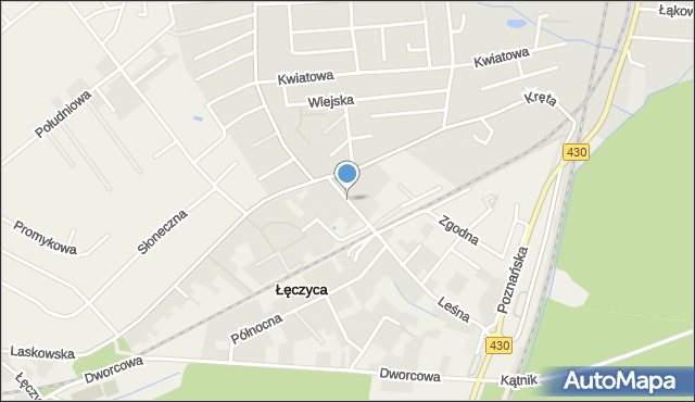 Wiry gmina Komorniki, Leśna, mapa Wiry gmina Komorniki