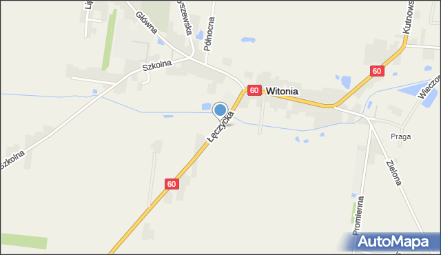 Witonia, Łęczycka, mapa Witonia