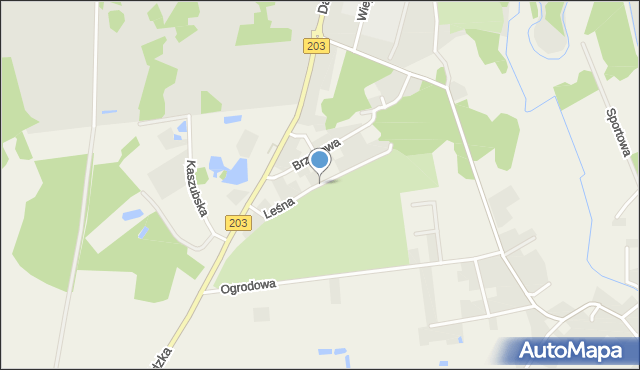 Wodnica gmina Ustka, Leśna, mapa Wodnica gmina Ustka