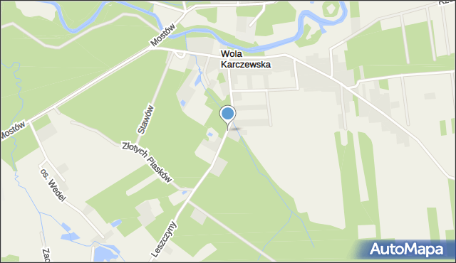 Wola Karczewska, Leszczyny, mapa Wola Karczewska