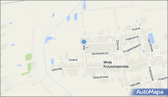 Wola Krzysztoporska, Leśna, mapa Wola Krzysztoporska