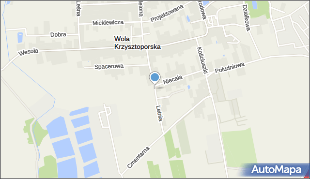 Wola Krzysztoporska, Letnia, mapa Wola Krzysztoporska