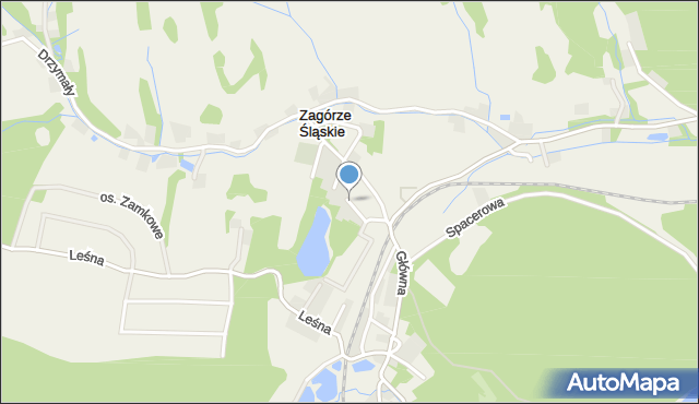 Zagórze Śląskie, Letniskowa, mapa Zagórze Śląskie