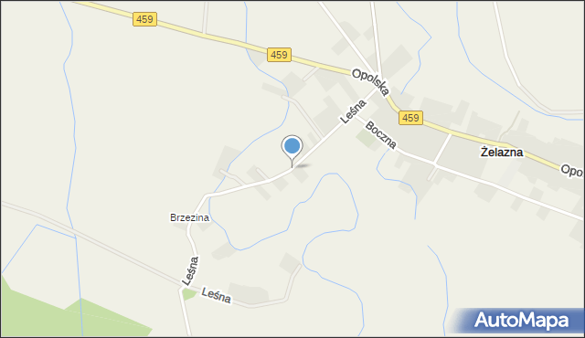 Żelazna gmina Dąbrowa, Leśna, mapa Żelazna gmina Dąbrowa