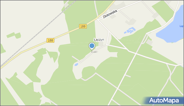 Złotów, Leśnictwo Łączyń, mapa Złotów