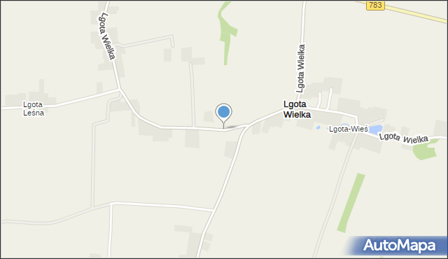 Lgota Wielka gmina Wolbrom, Lgota Wielka, mapa Lgota Wielka gmina Wolbrom