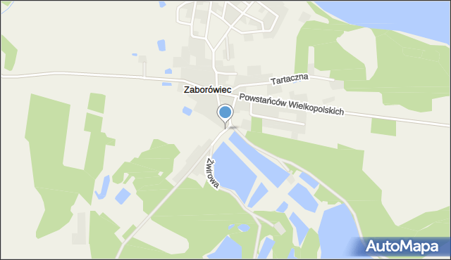 Zaborówiec, Lgińska, mapa Zaborówiec