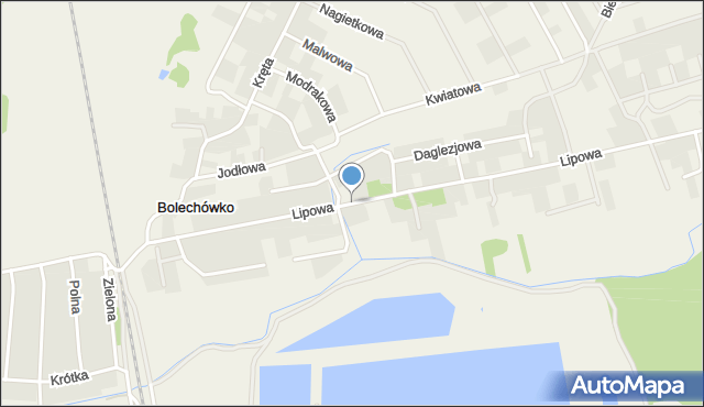 Bolechówko, Lipowa, mapa Bolechówko