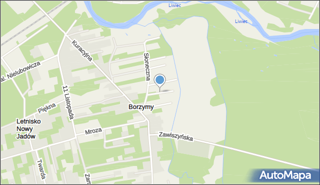 Borzymy gmina Jadów, Lipowa, mapa Borzymy gmina Jadów