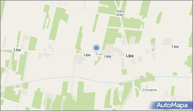 Brzóza, Lipa, mapa Brzóza