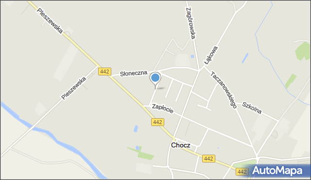 Chocz, Lipowa, mapa Chocz