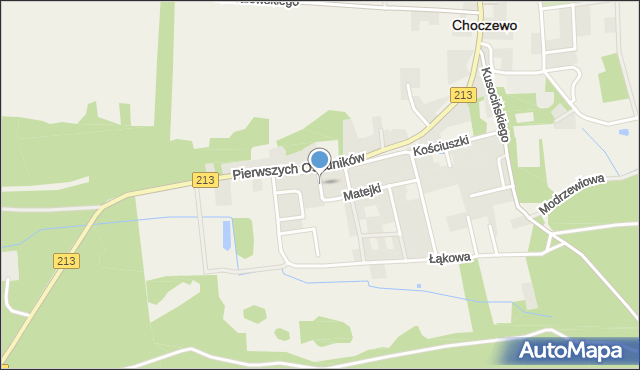 Choczewo, Lisia, mapa Choczewo