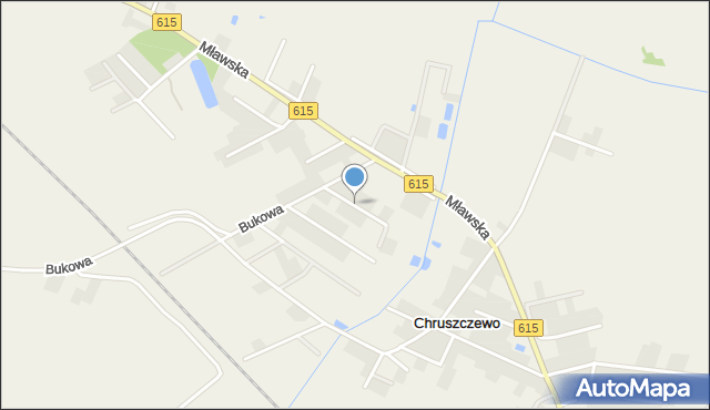Chruszczewo, Lipowa, mapa Chruszczewo