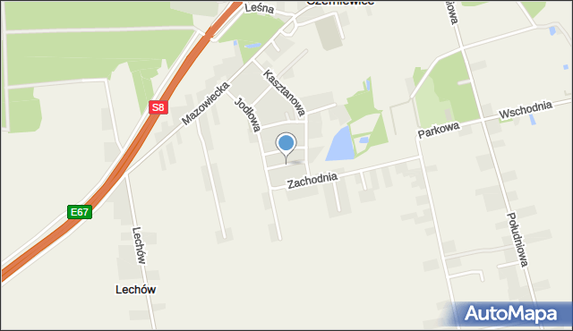 Czerniewice powiat tomaszowski, Lipowa, mapa Czerniewice powiat tomaszowski