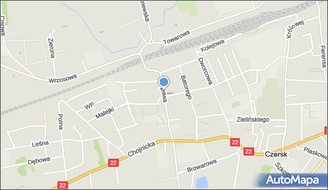 Czersk powiat chojnicki, Lipowa, mapa Czersk powiat chojnicki