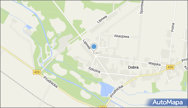 Dobra gmina Strzeleczki, Lipowa, mapa Dobra gmina Strzeleczki