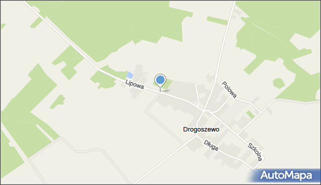 Drogoszewo gmina Miastkowo, Lipowa, mapa Drogoszewo gmina Miastkowo