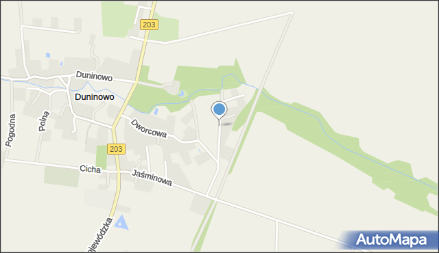 Duninowo, Lipowa, mapa Duninowo