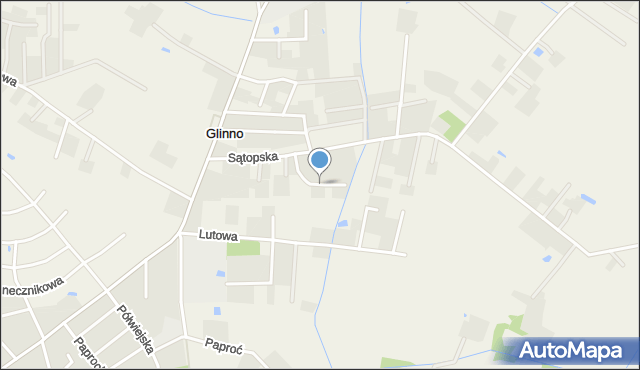 Glinno gmina Nowy Tomyśl, Lipcowa, mapa Glinno gmina Nowy Tomyśl