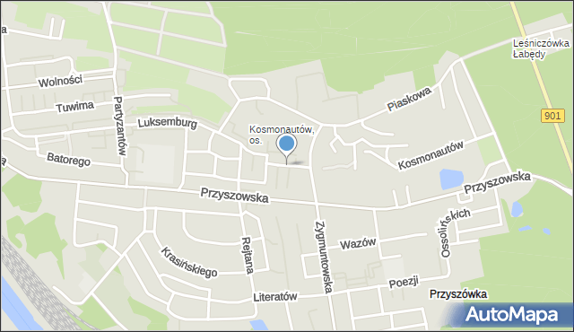 Gliwice, Lipcowa, mapa Gliwic