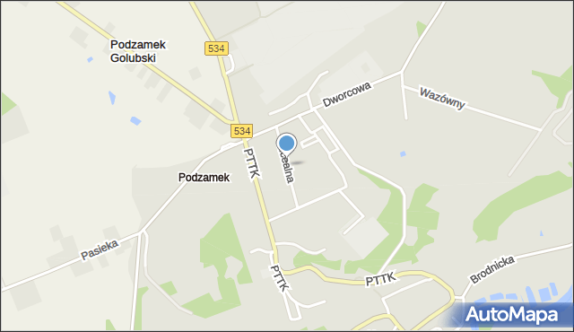 Golub-Dobrzyń, Licealna, mapa Golub-Dobrzyń