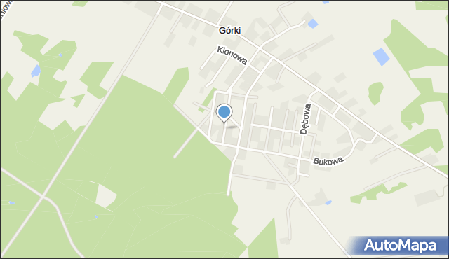 Górki gmina Gąbin, Lipowa, mapa Górki gmina Gąbin