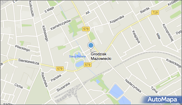 Grodzisk Mazowiecki, Lipowa, mapa Grodzisk Mazowiecki