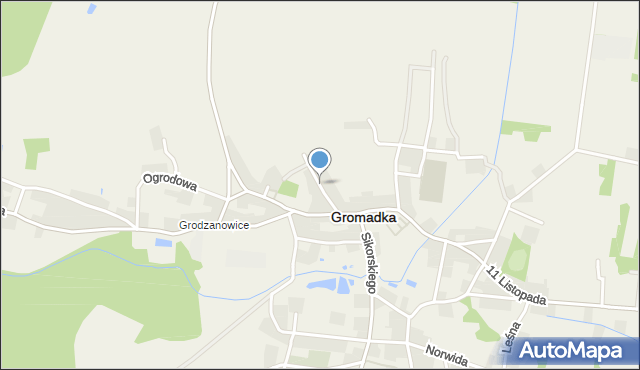 Gromadka, Lipowa, mapa Gromadka