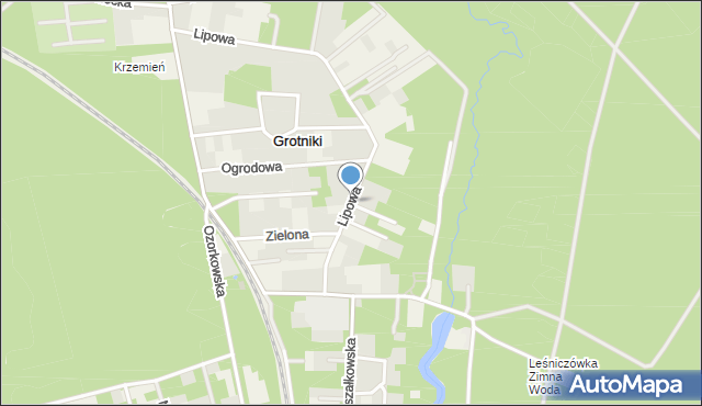 Grotniki gmina Zgierz, Lipowa, mapa Grotniki gmina Zgierz