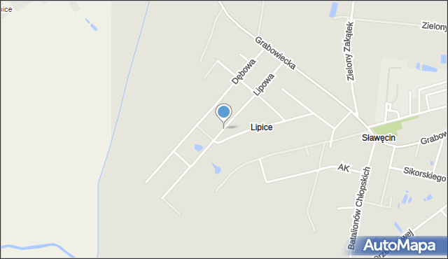 Hrubieszów, Lipowa, mapa Hrubieszów