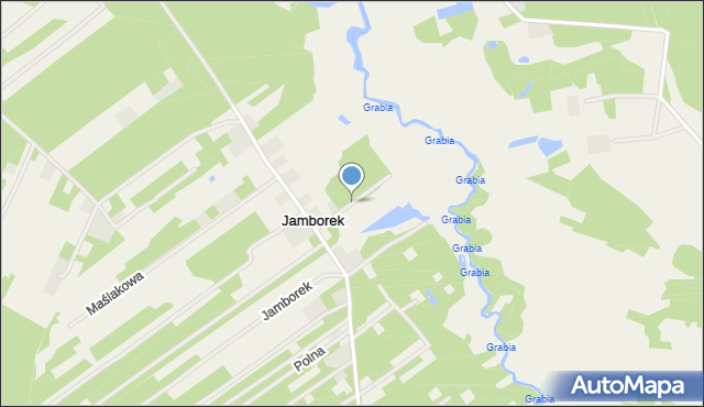 Jamborek, Liściasta, mapa Jamborek