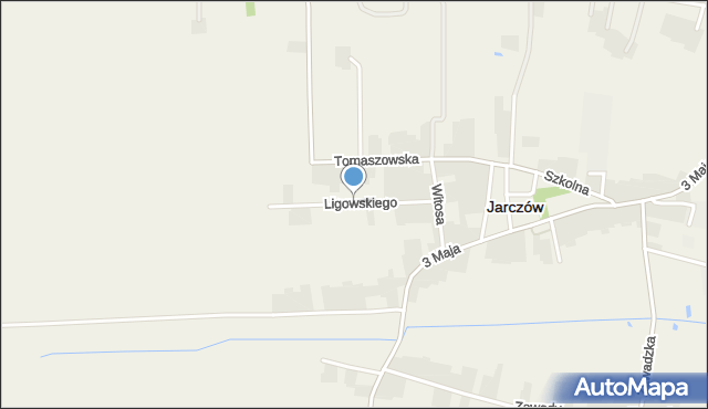 Jarczów, Ligowskiego, mapa Jarczów