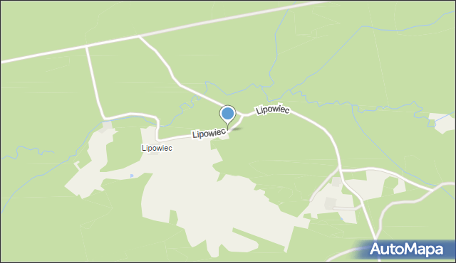 Jastkowice, Lipowiec, mapa Jastkowice