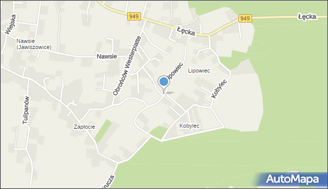 Jawiszowice, Lipowiec, mapa Jawiszowice