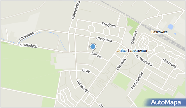 Jelcz-Laskowice, Liliowa, mapa Jelcz-Laskowice