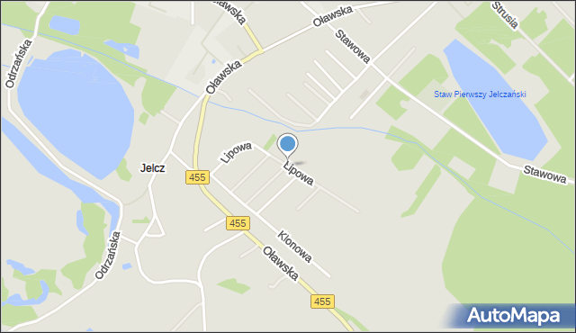 Jelcz-Laskowice, Lipowa, mapa Jelcz-Laskowice