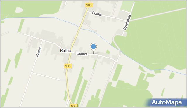 Kalina gmina Herby, Lipowa, mapa Kalina gmina Herby