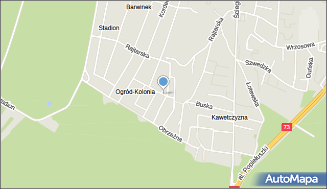 Kielce, Lisowczyków, mapa Kielc