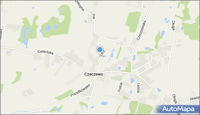 Kielno gmina Szemud, Licy Anastazego, ks., mapa Kielno gmina Szemud