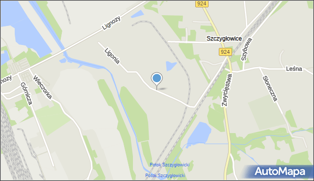 Knurów powiat gliwicki, Ligonia Juliusza, mapa Knurów powiat gliwicki