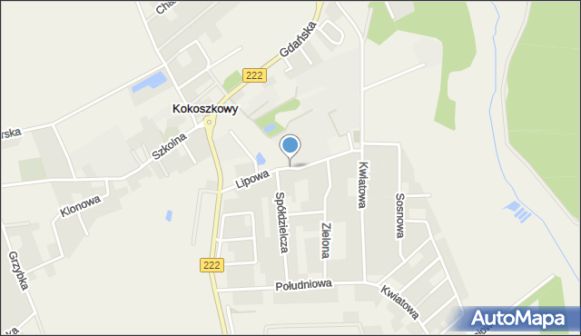 Kokoszkowy, Lipowa, mapa Kokoszkowy