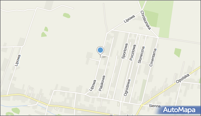 Komprachcice, Lipcowa, mapa Komprachcice